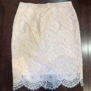 Cream Floral Skirt